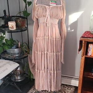 Elegant Cream Maxi Dress